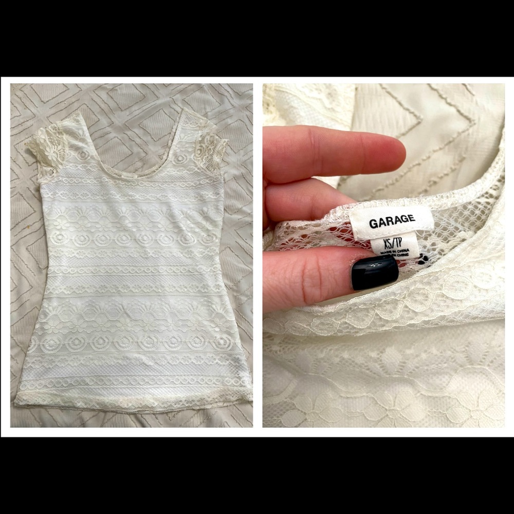 Cream Lace top